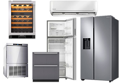 Reparación de refrigeradores, congeladores, fábrica de hielo, cava de vino, cajón frío, aire acondicionado